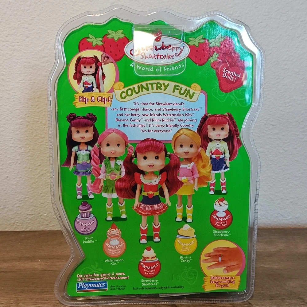 Playmates Strawberry Shortcake Country Fun Doll 6in Red Scented 2007 New